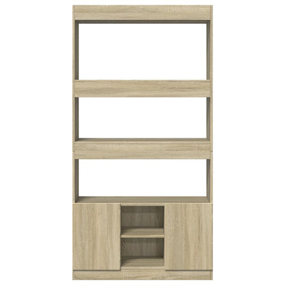 Credenza Rovere Sonoma 92x33x180 cm in Legno Multistrato