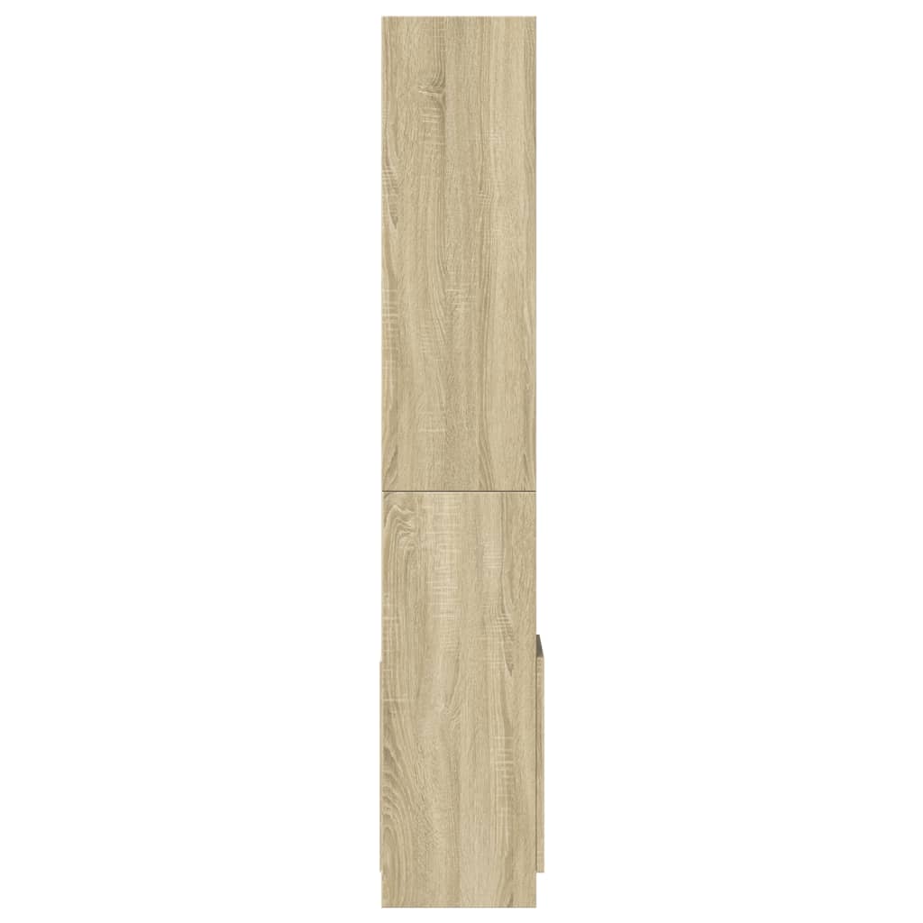 Credenza Rovere Sonoma 92x33x180 cm in Legno Multistrato