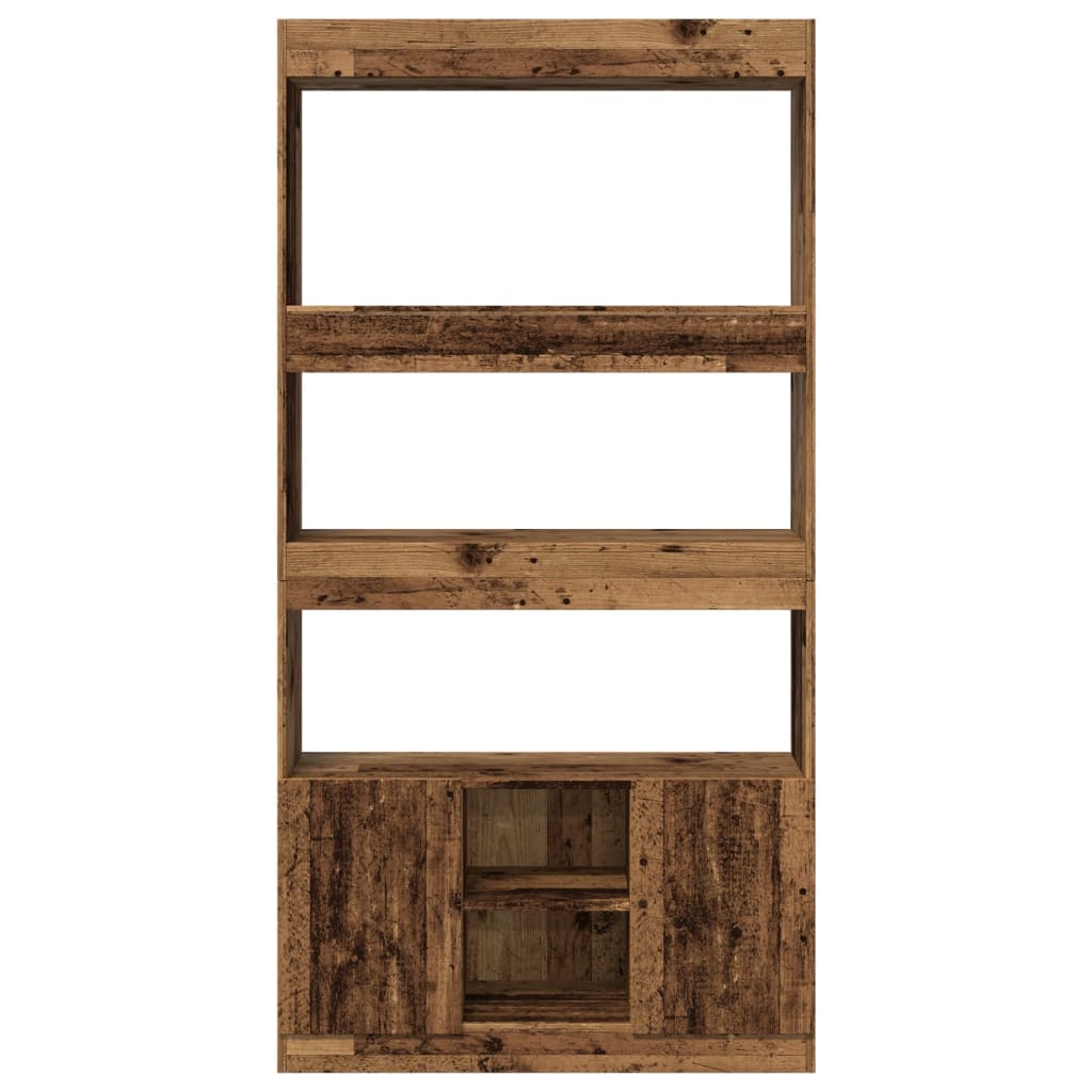 Credenza Legno Antico 92x33x180 cm in Legno Multistrato