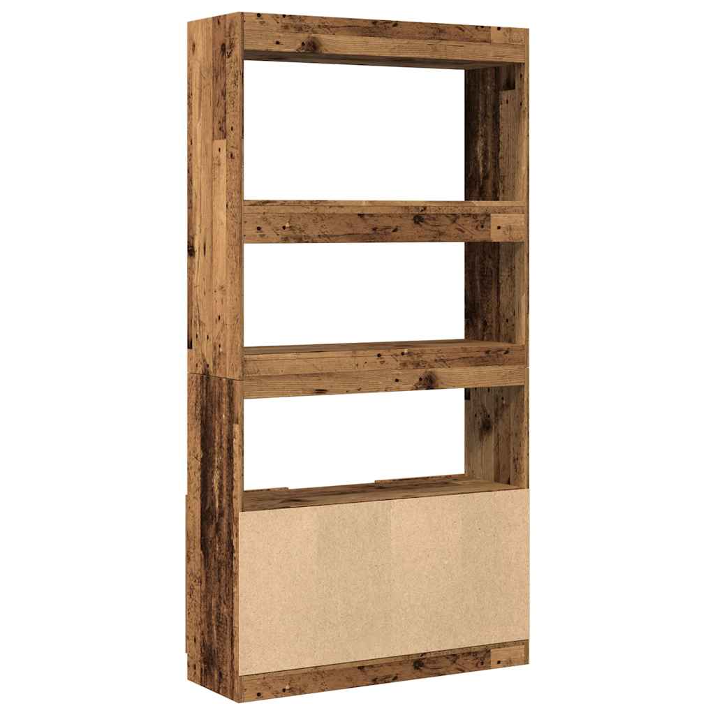 Credenza Legno Antico 92x33x180 cm in Legno Multistrato