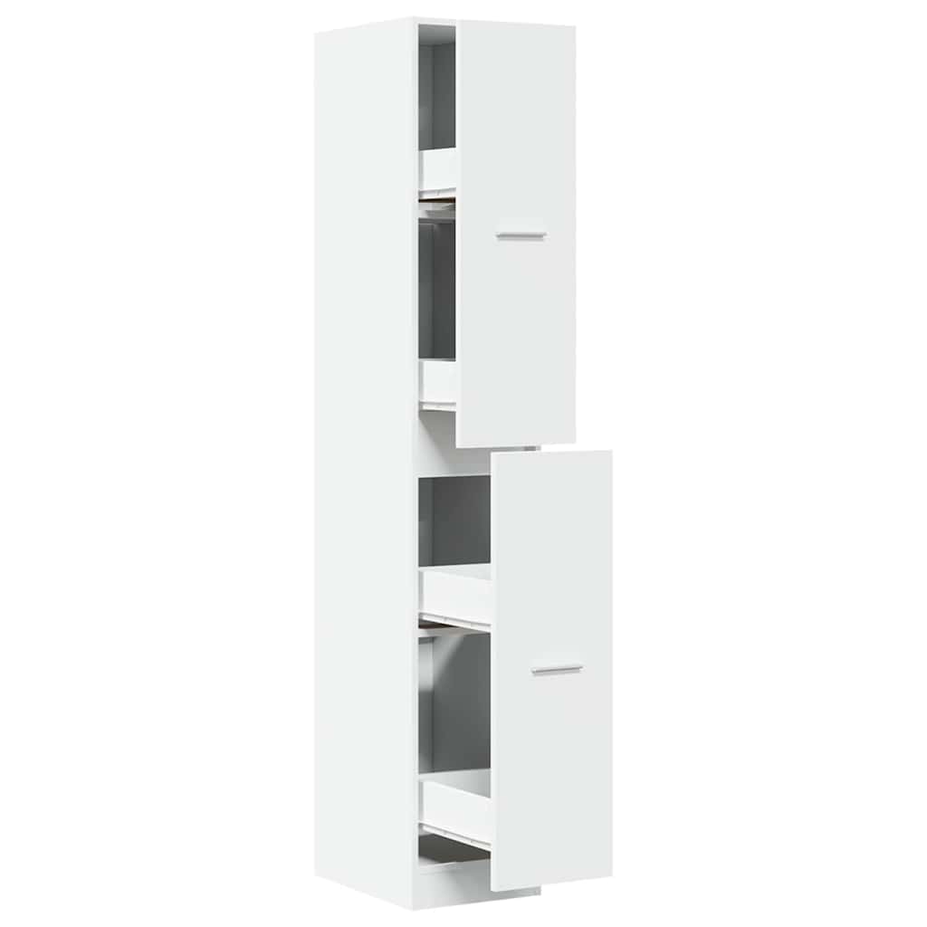 Mobiletto da Farmacia Bianco 30x41x174,5 cm Legno Agglomerato | homemem39
