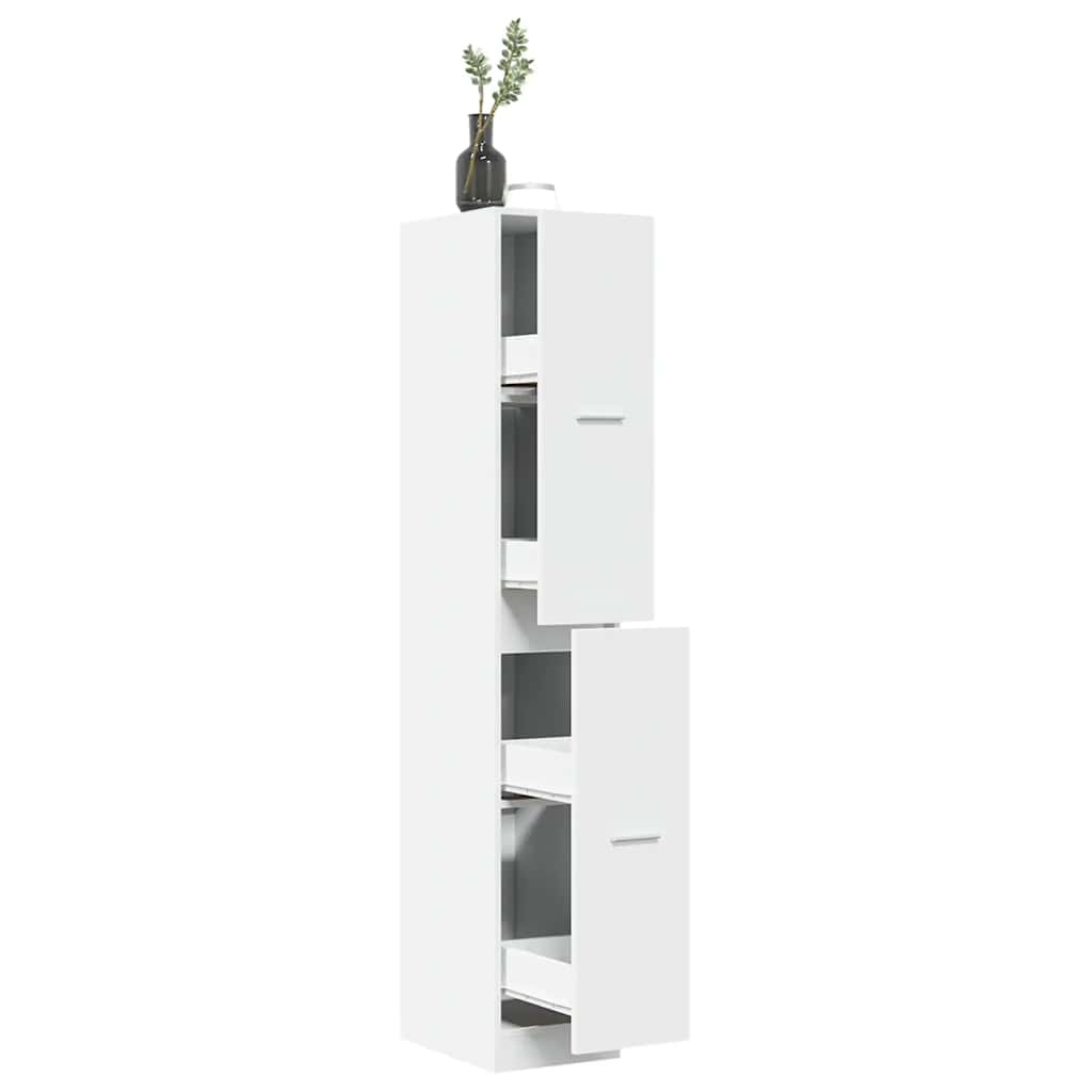 Mobiletto da Farmacia Bianco 30x41x174,5 cm Legno Agglomerato