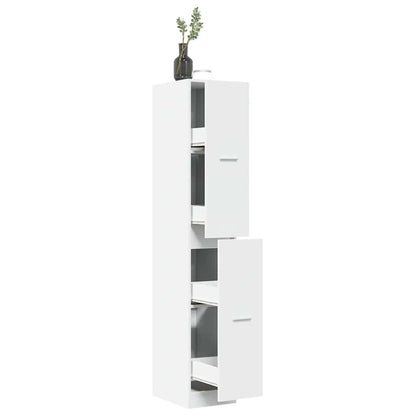 Mobiletto da Farmacia Bianco 30x41x174,5 cm Legno Agglomerato