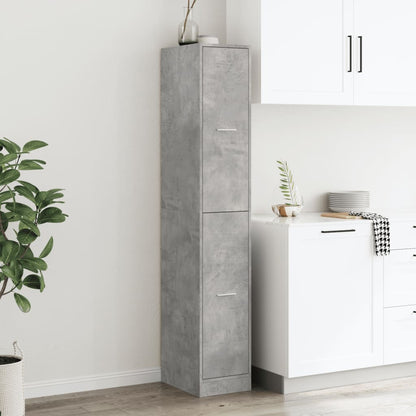 Armadietto da Farmacia Grigio Cemento 30x41x174,5 cm Truciolato | homemem39