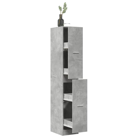 Armadietto da Farmacia Grigio Cemento 30x41x174,5 cm Truciolato | homemem39