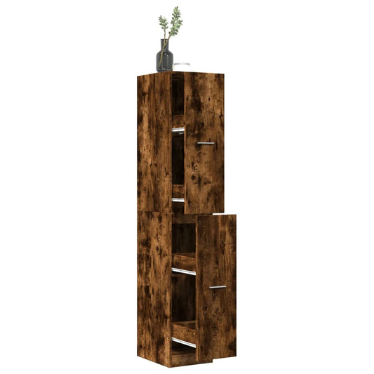 Armadietto da Farmacia Rovere Fumo 30x41x174,5 cm in Truciolato | homemem39