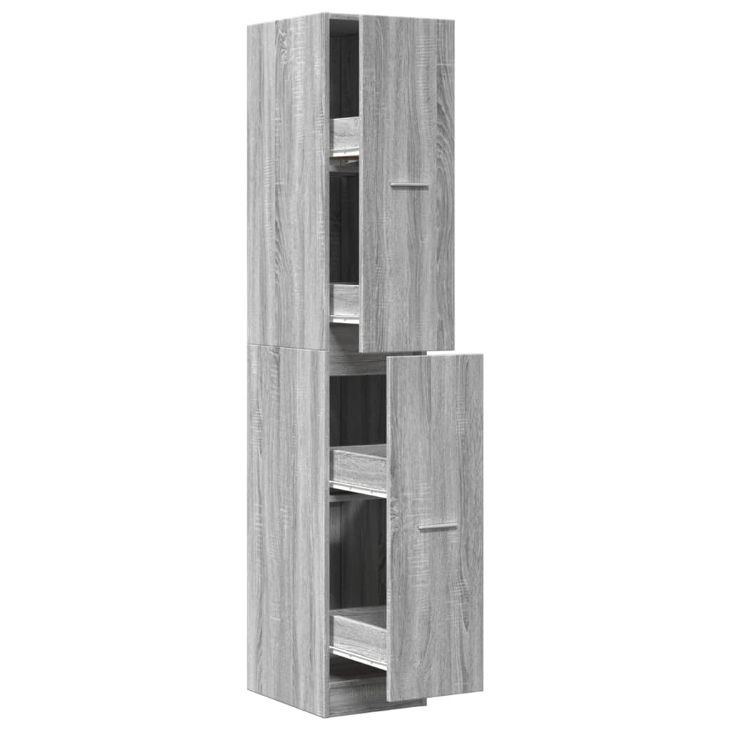 Armadietto da Farmacia Grigio Sonoma 30x41x174,5 cm Truciolato | homemem39