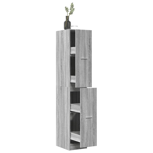 Armadietto da Farmacia Grigio Sonoma 30x41x174,5 cm Truciolato | homemem39