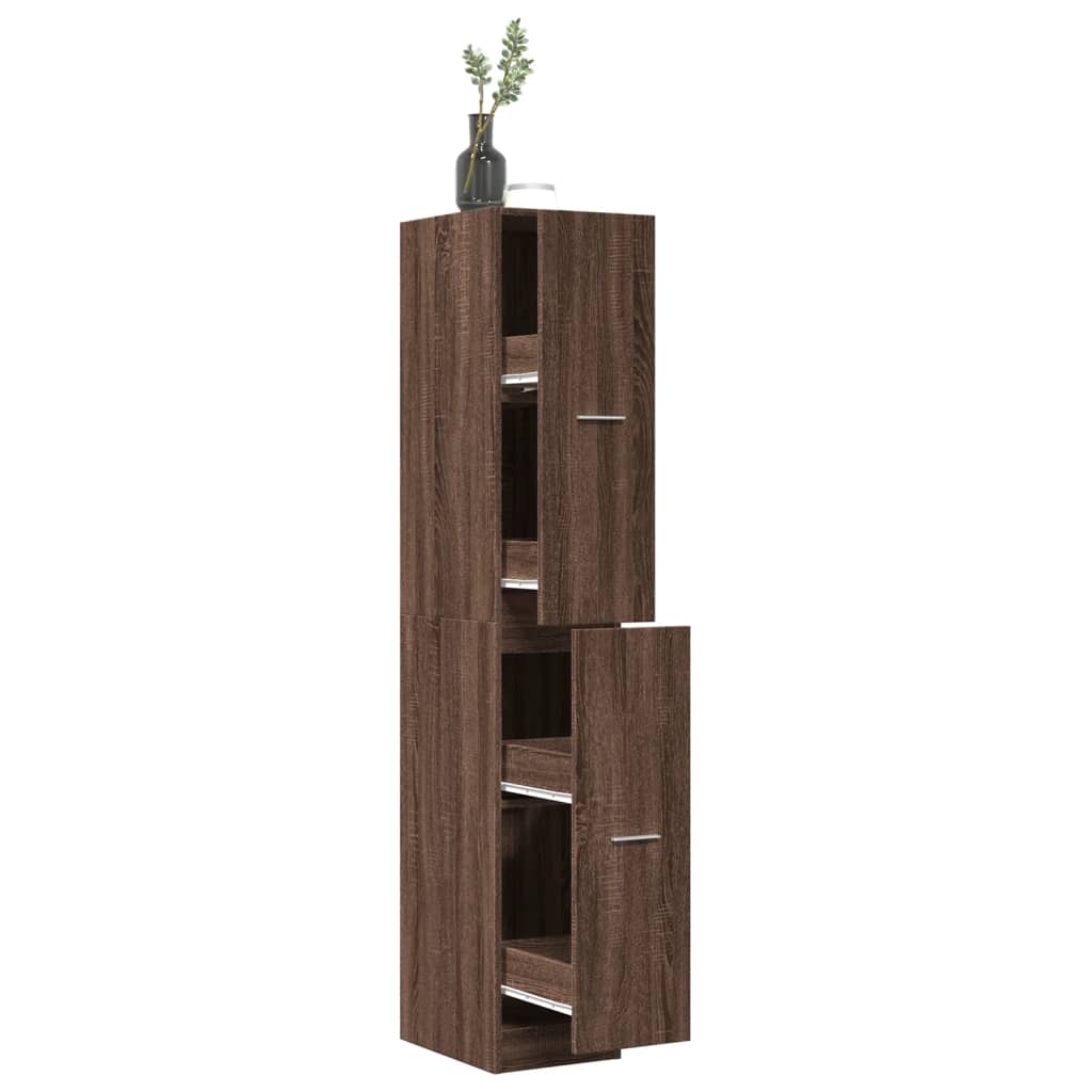 Armadietto da Farmacia Rovere Marrone 30x41x174,5 cm Truciolato | homemem39