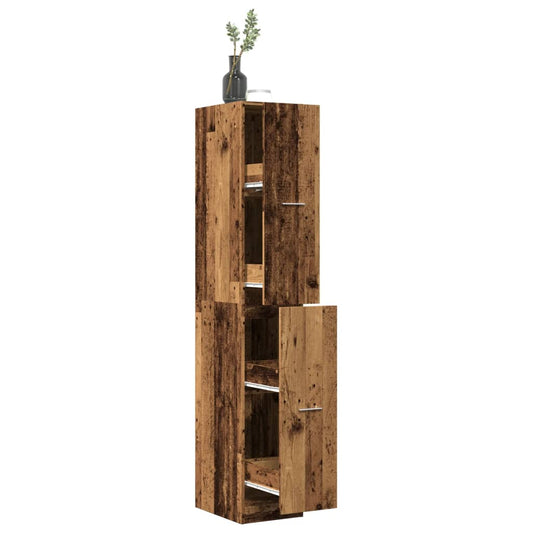 Armadietto da Farmacia Legno Vecchio 30x41x174,5 cm Truciolato | homemem39