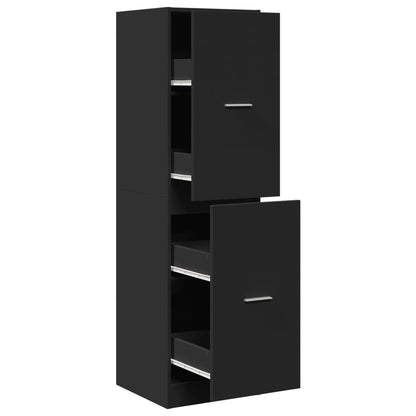Armadietto da Farmacia Nero 40x41x144,5 cm in Truciolato | homemem39