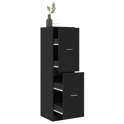 Armadietto da Farmacia Nero 40x41x144,5 cm in Truciolato | homemem39