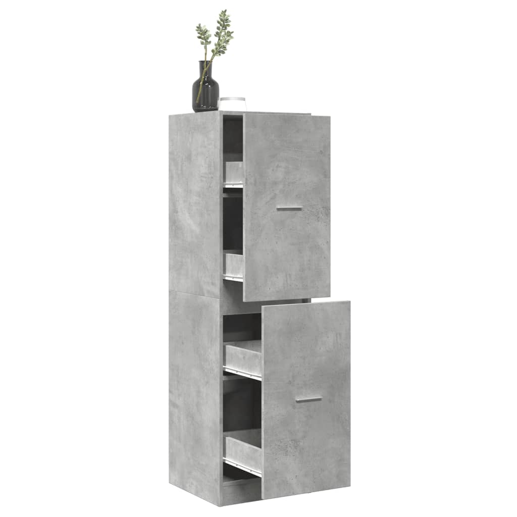 Armadietto da Farmacia Grigio Cemento 40x41x144,5 cm Truciolato | homemem39