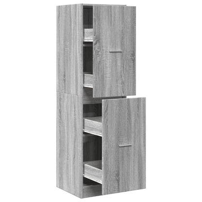 Armadietto da Farmacia Grigio Sonoma 40x41x144,5 cm Truciolato