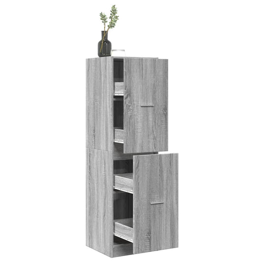 Armadietto da Farmacia Grigio Sonoma 40x41x144,5 cm Truciolato | homemem39