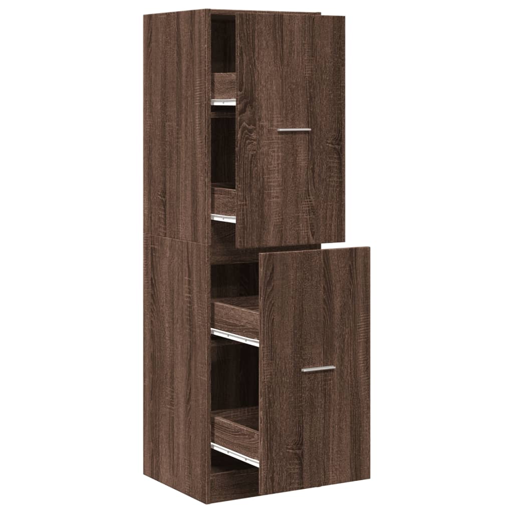 Armadietto da Farmacia Rovere Marrone 40x41x144,5 cm Truciolato | homemem39