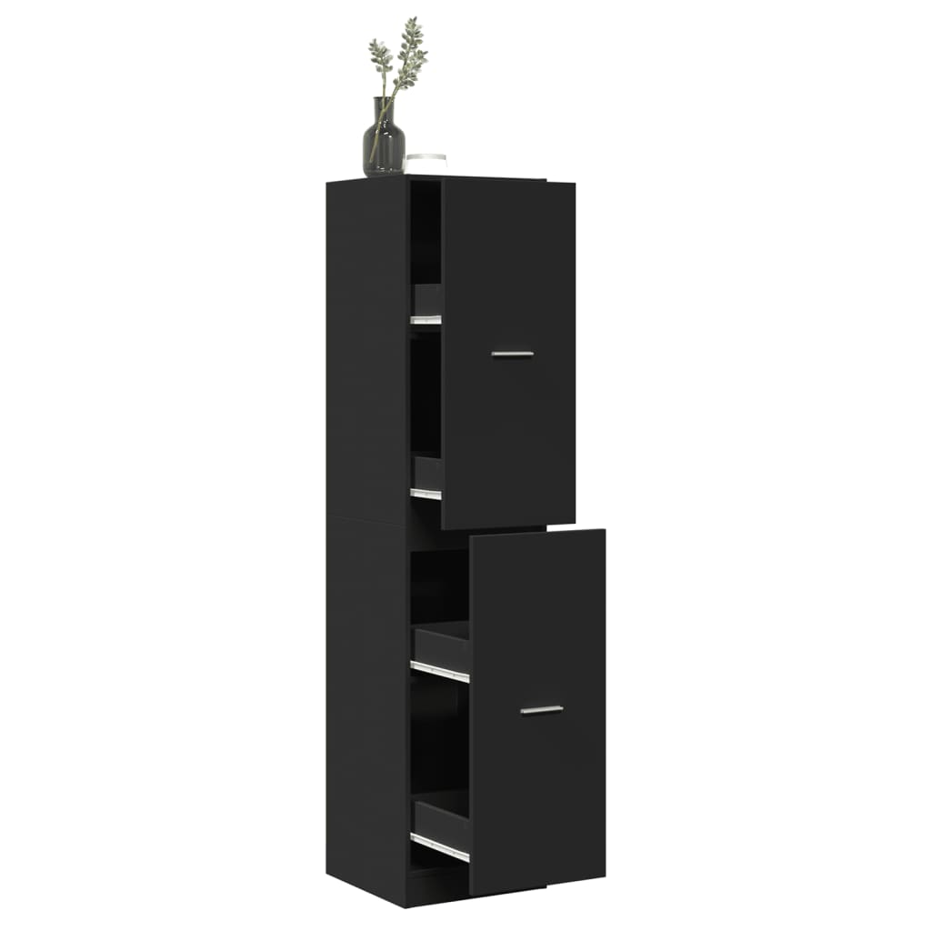 Armadietto da Farmacia Nero 40x41x174,5 cm in Truciolato | homemem39