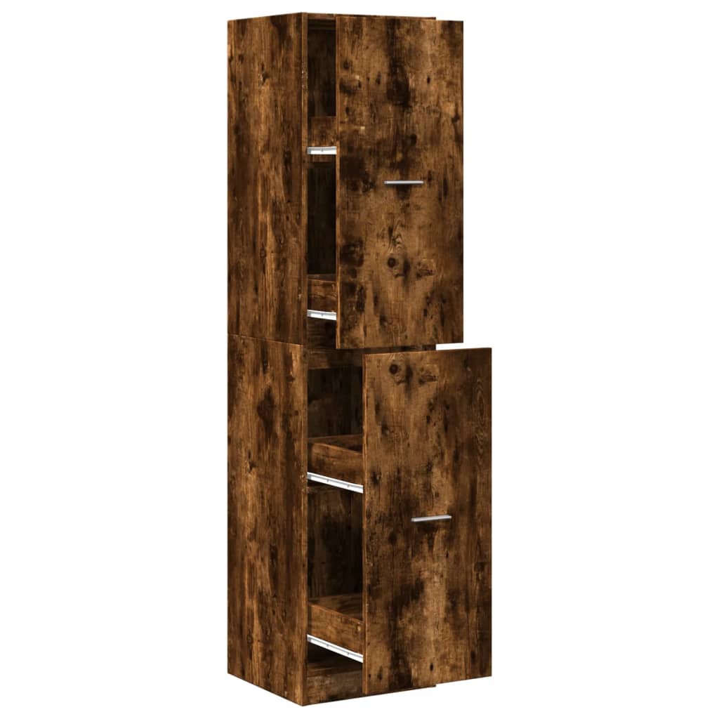 Armadietto da Farmacia Rovere Fumo 40x41x174,5 cm in Truciolato | homemem39