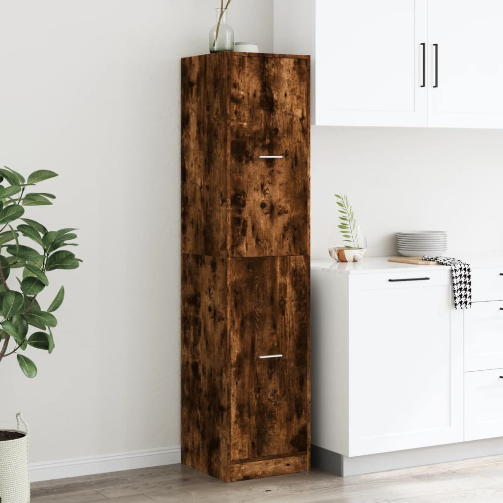 Armadietto da Farmacia Rovere Fumo 40x41x174,5 cm in Truciolato | homemem39