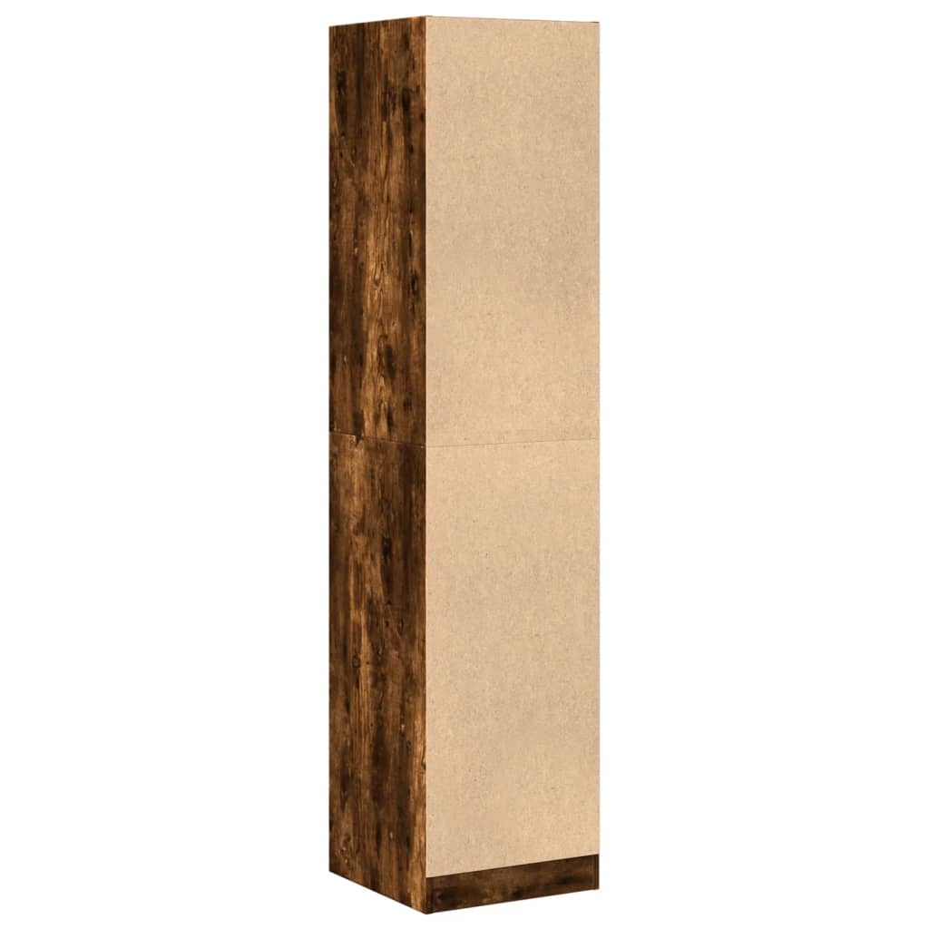 Armadietto da Farmacia Rovere Fumo 40x41x174,5 cm in Truciolato | homemem39
