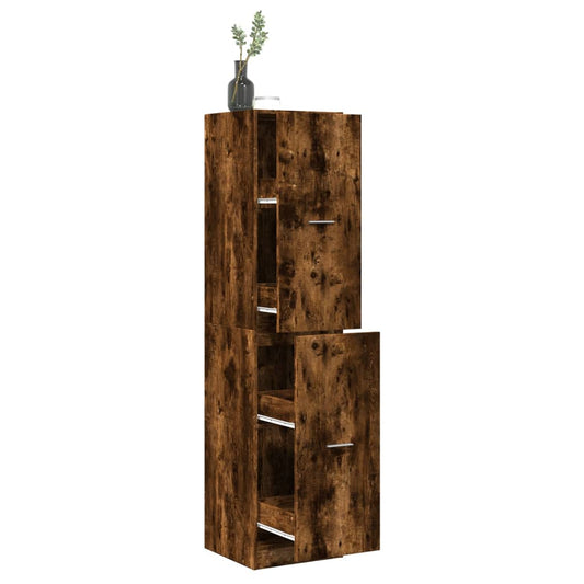 Armadietto da Farmacia Rovere Fumo 40x41x174,5 cm in Truciolato | homemem39