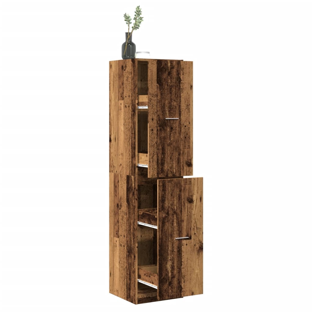 Armadietto da Farmacia Legno Vecchio 40x41x174,5 cm Truciolato | homemem39