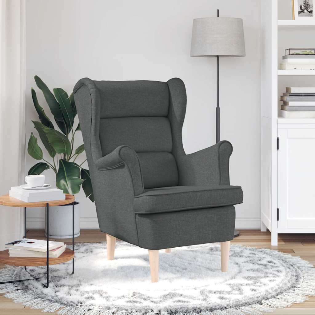 Poltrona Grigio Scuro 74x84x100 cm in Tessuto | homemem39