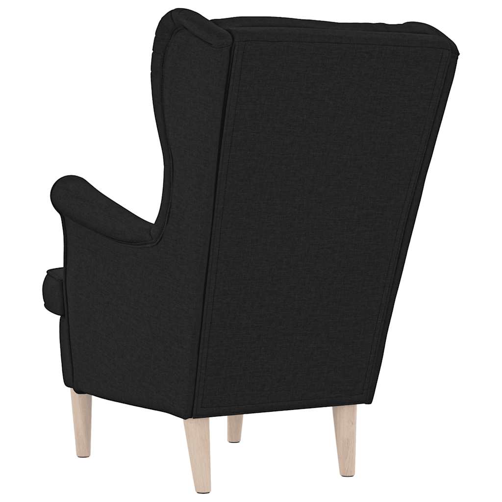 Poltrona Nera 74x84x100 cm in Tessuto | homemem39