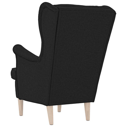 Poltrona Nera 74x84x100 cm in Tessuto | homemem39