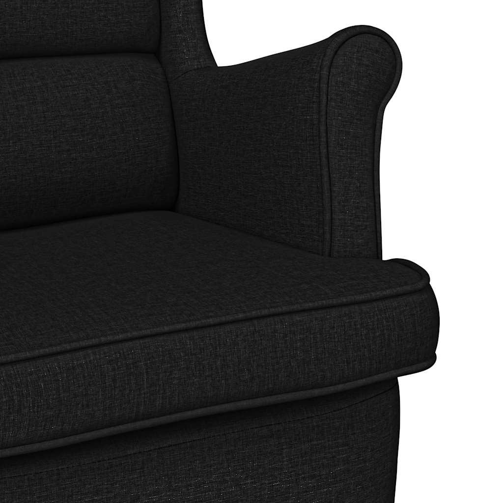Poltrona Nera 74x84x100 cm in Tessuto | homemem39