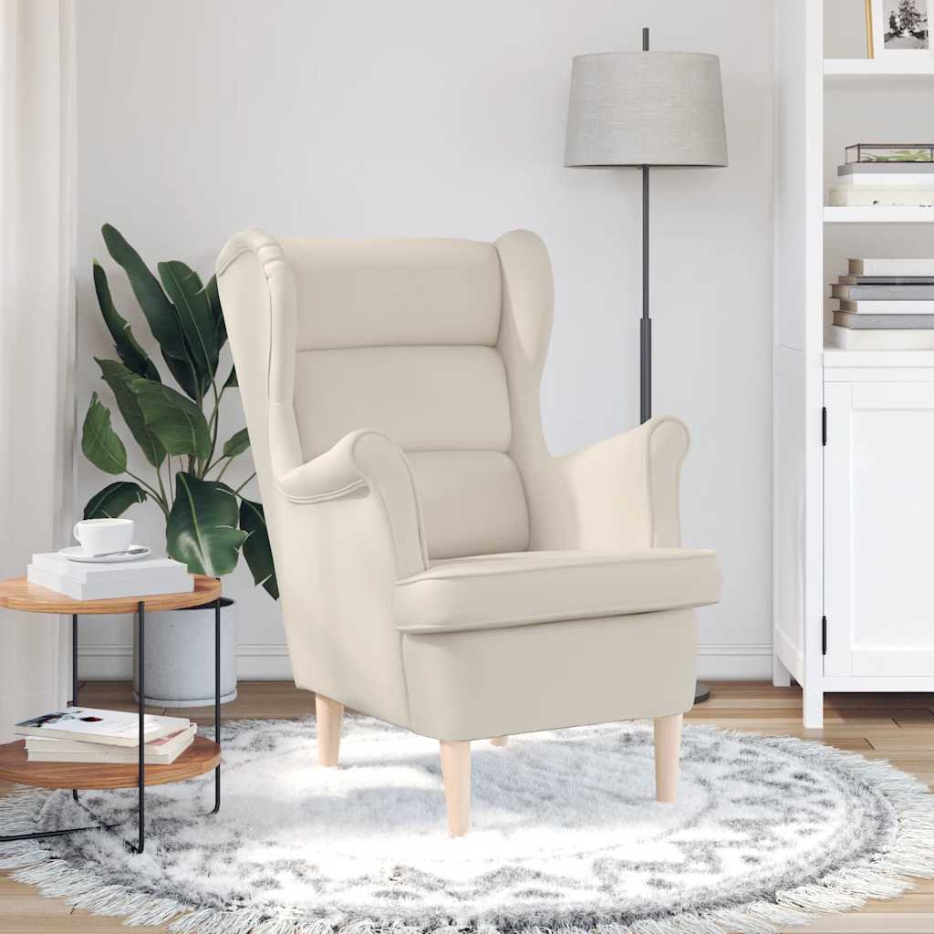 Poltrona Bianca 74x84x100 cm Lino | homemem39
