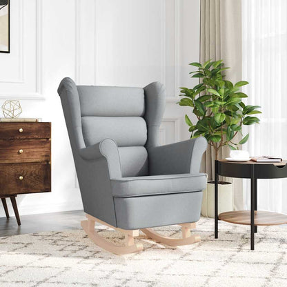 Sedia a Dondolo Grigio Chiaro 74x90x102 cm in Tessuto - homemem39