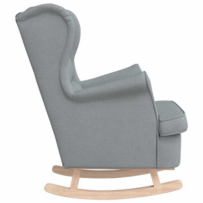 Sedia a Dondolo Grigio Chiaro 74x90x102 cm in Tessuto | homemem39