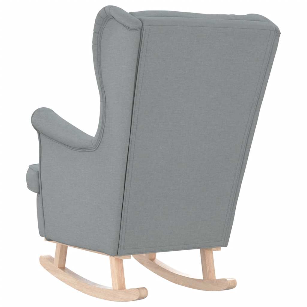 Sedia a Dondolo Grigio Chiaro 74x90x102 cm in Tessuto | homemem39