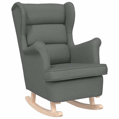 Sedia a Dondolo Grigio Scuro 74x90x102 cm in Tessuto | homemem39