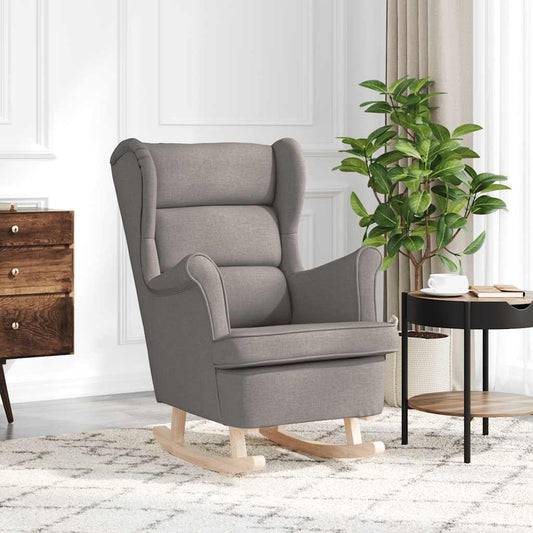 Sedia a Dondolo Tortora 74x90x102 cm in Tessuto