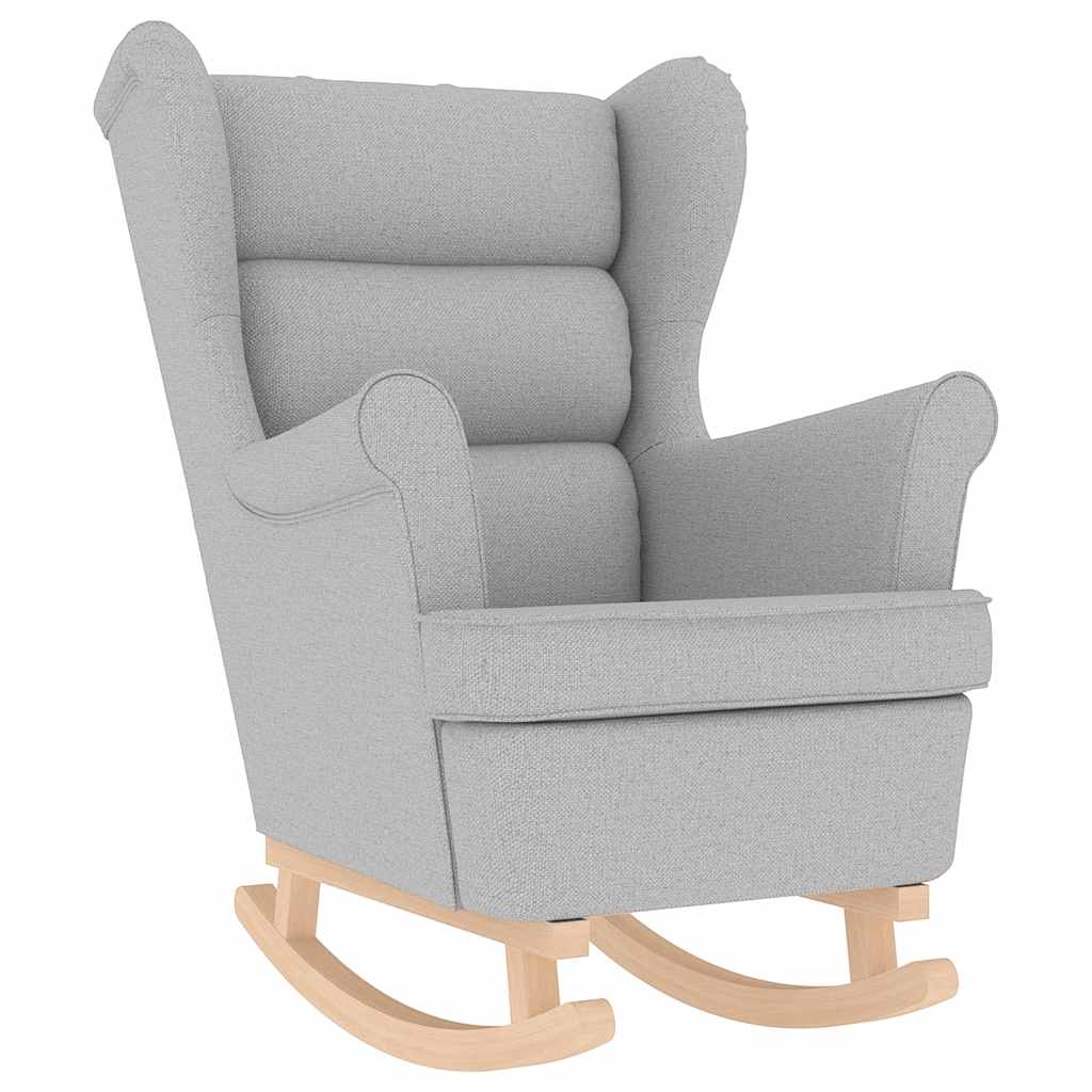 Sedia a Dondolo Nuvola Grigia 74x90x102 cm in Tessuto - homemem39