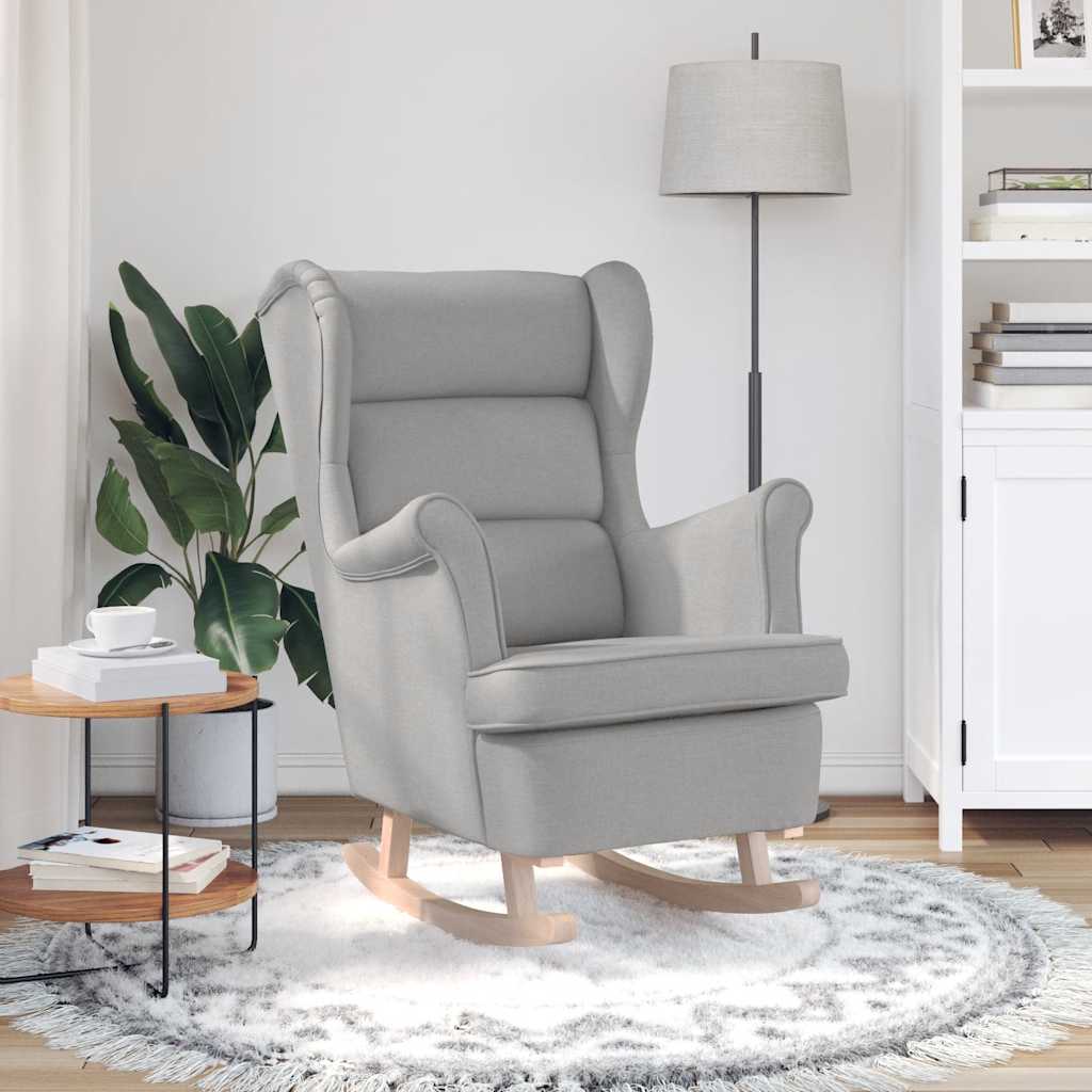 Sedia a Dondolo Nuvola Grigia 74x90x102 cm in Tessuto | homemem39
