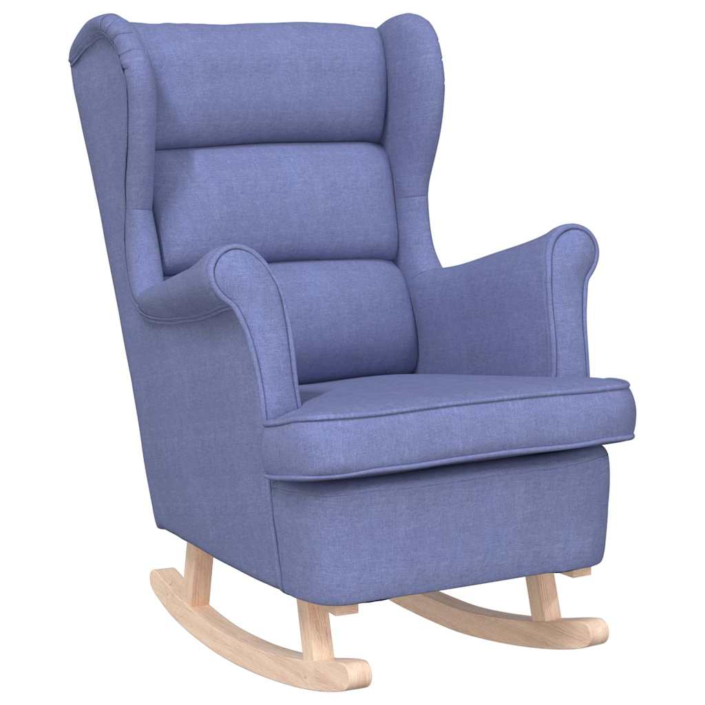 Sedia a Dondolo Jeans Blu 74x90x102 cm in Tessuto | homemem39