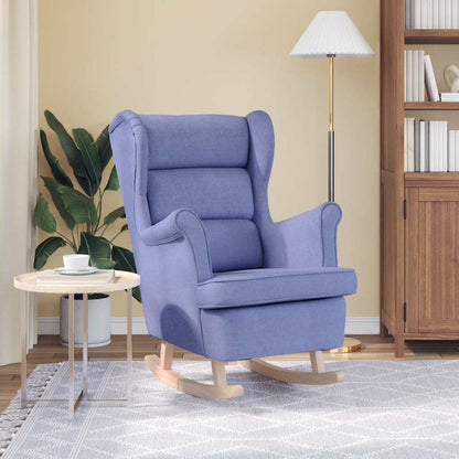 Sedia a Dondolo Jeans Blu 74x90x102 cm in Tessuto | homemem39