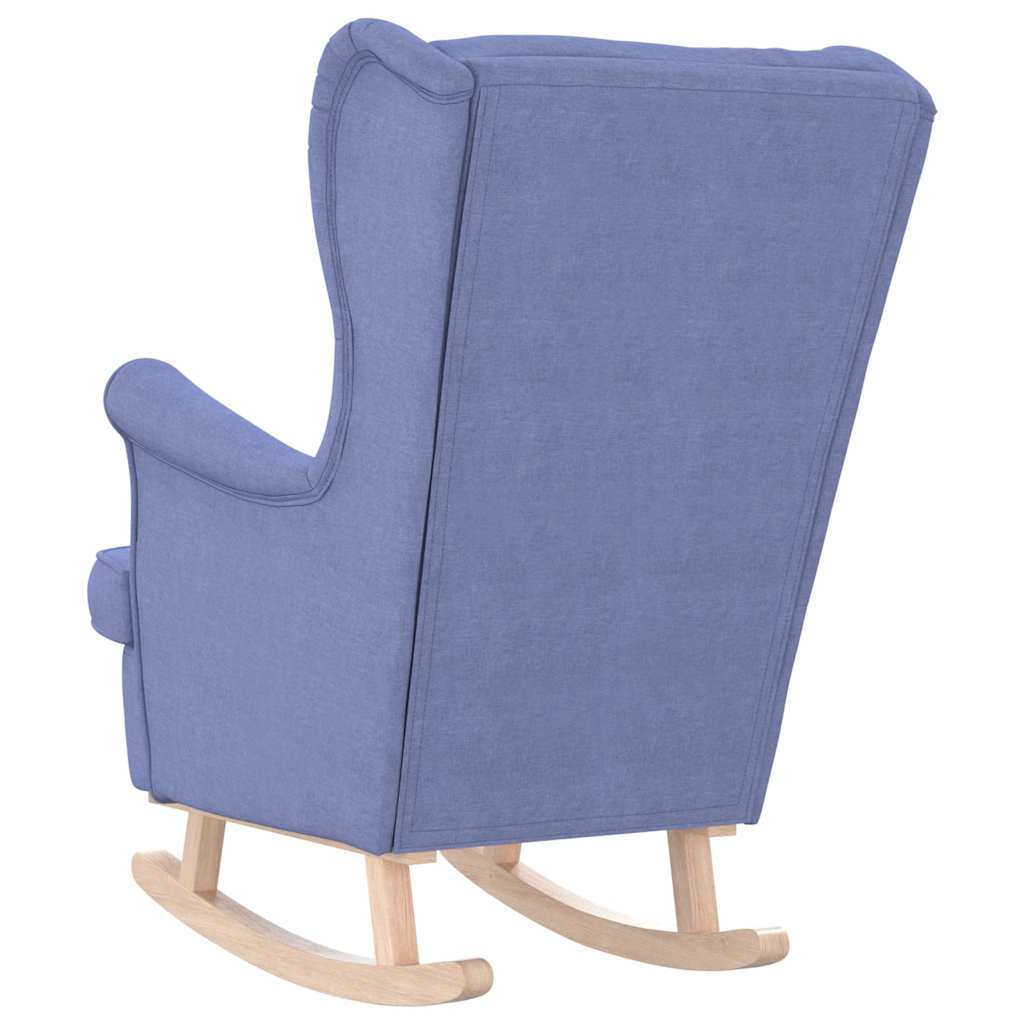 Sedia a Dondolo Jeans Blu 74x90x102 cm in Tessuto | homemem39
