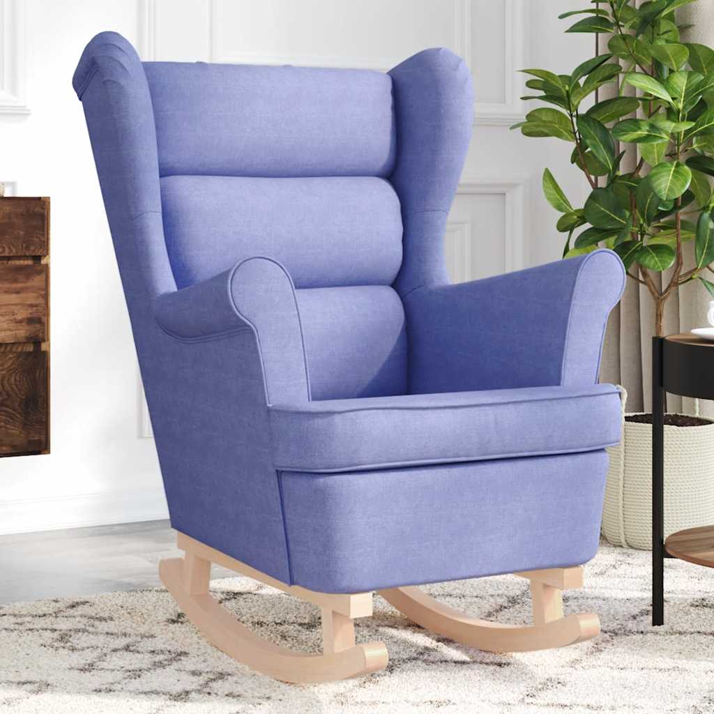 Sedia a Dondolo Jeans Blu 74x90x102 cm in Tessuto - homemem39