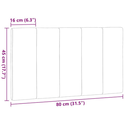 Cuscino Testiera Tortora 80 cm in Tessuto - homemem39