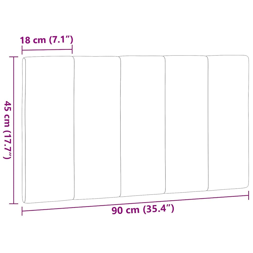 Cuscino Testiera Grigio Scuro 90 cm in Tessuto - homemem39