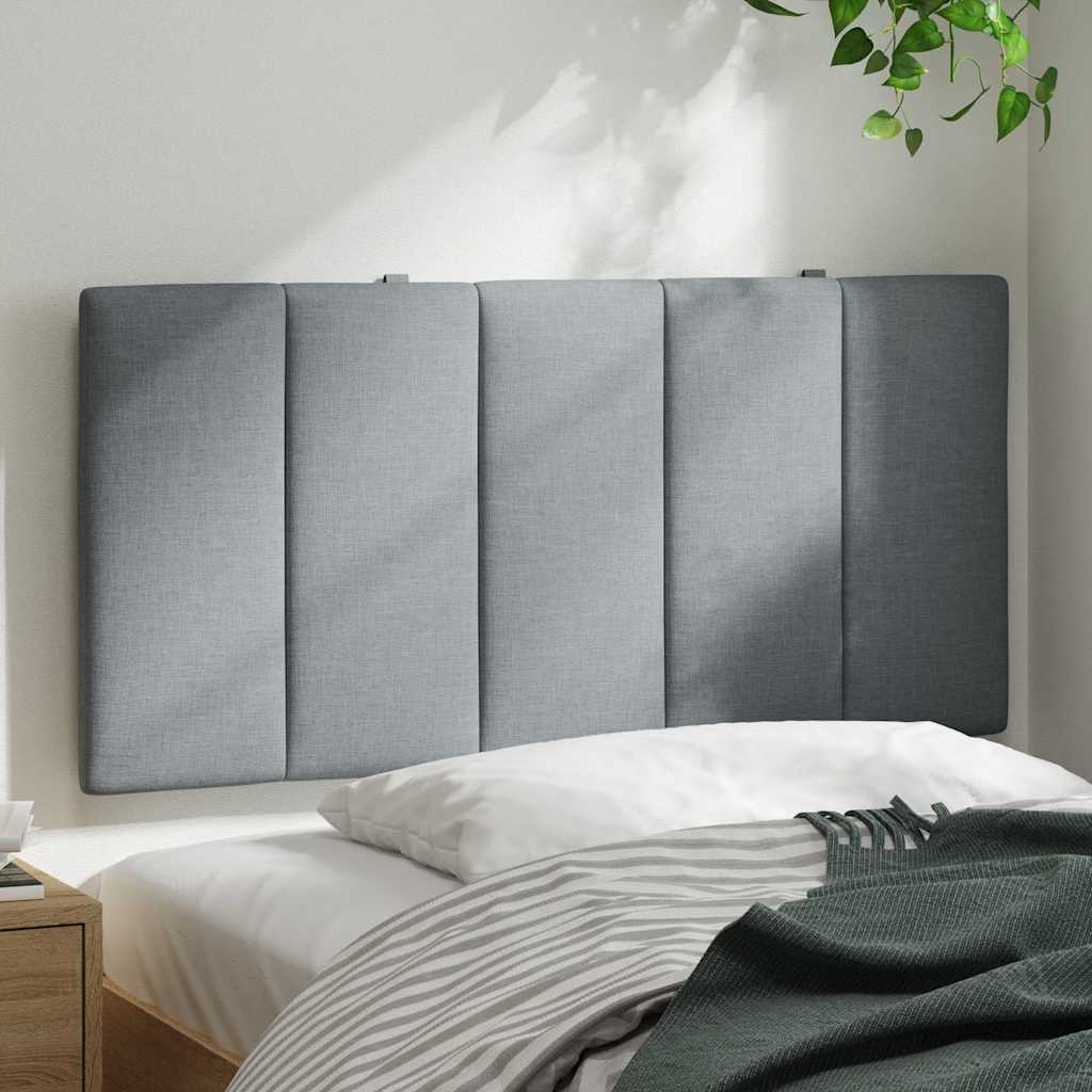 Cuscino Testiera Hanko Grigio Chiaro 100 cm in Tessuto