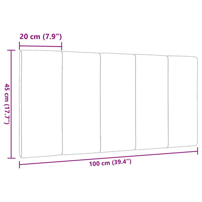 Cuscino Testiera Grigio Scuro 100 cm in Tessuto - homemem39