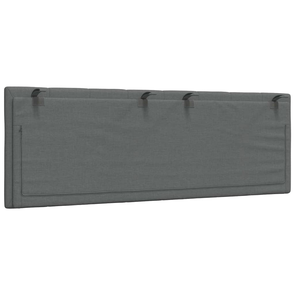 Cuscino Testiera Hanko Grigio Scuro 120 cm in Tessuto