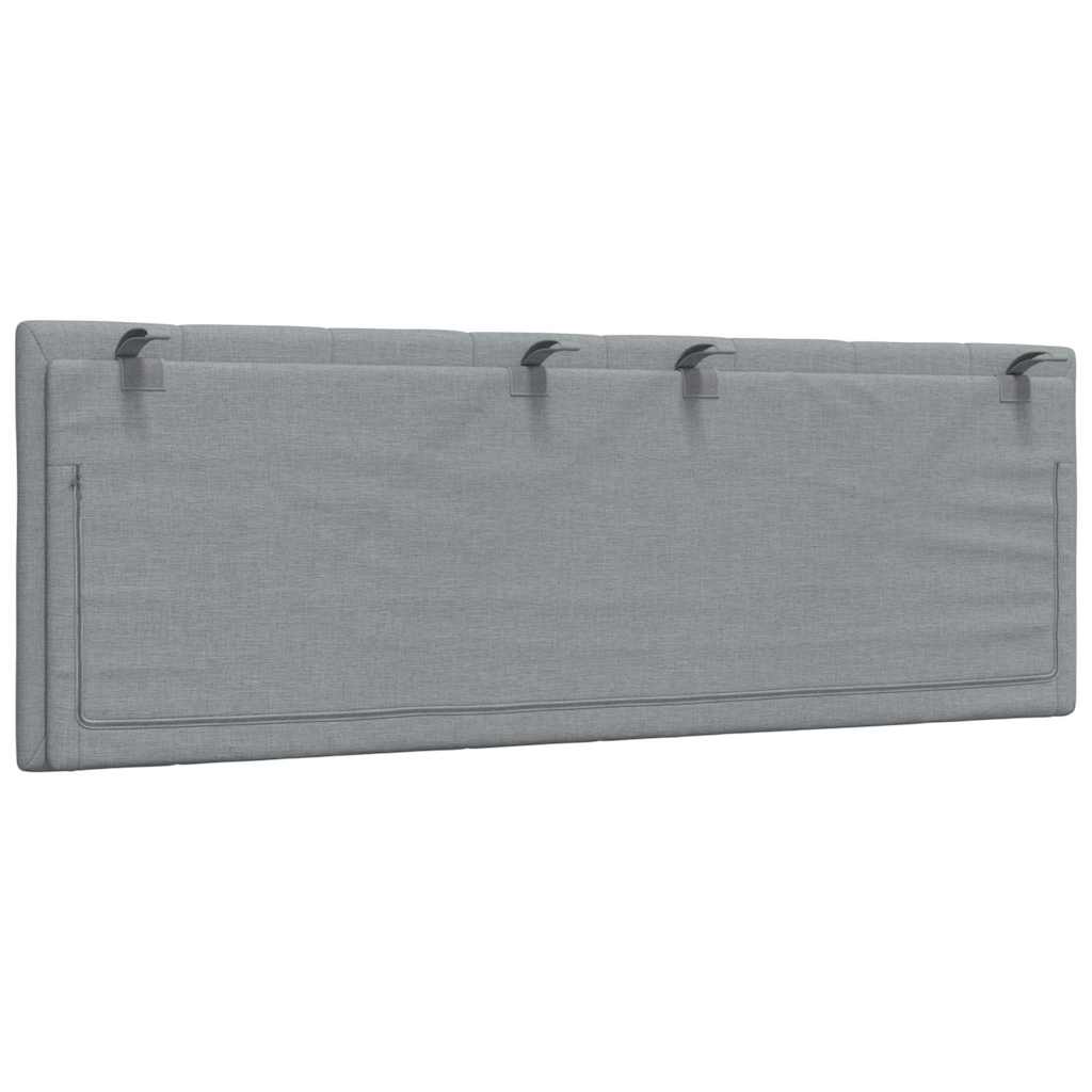 Cuscino Testiera Grigio Chiaro 140 cm in Tessuto - homemem39