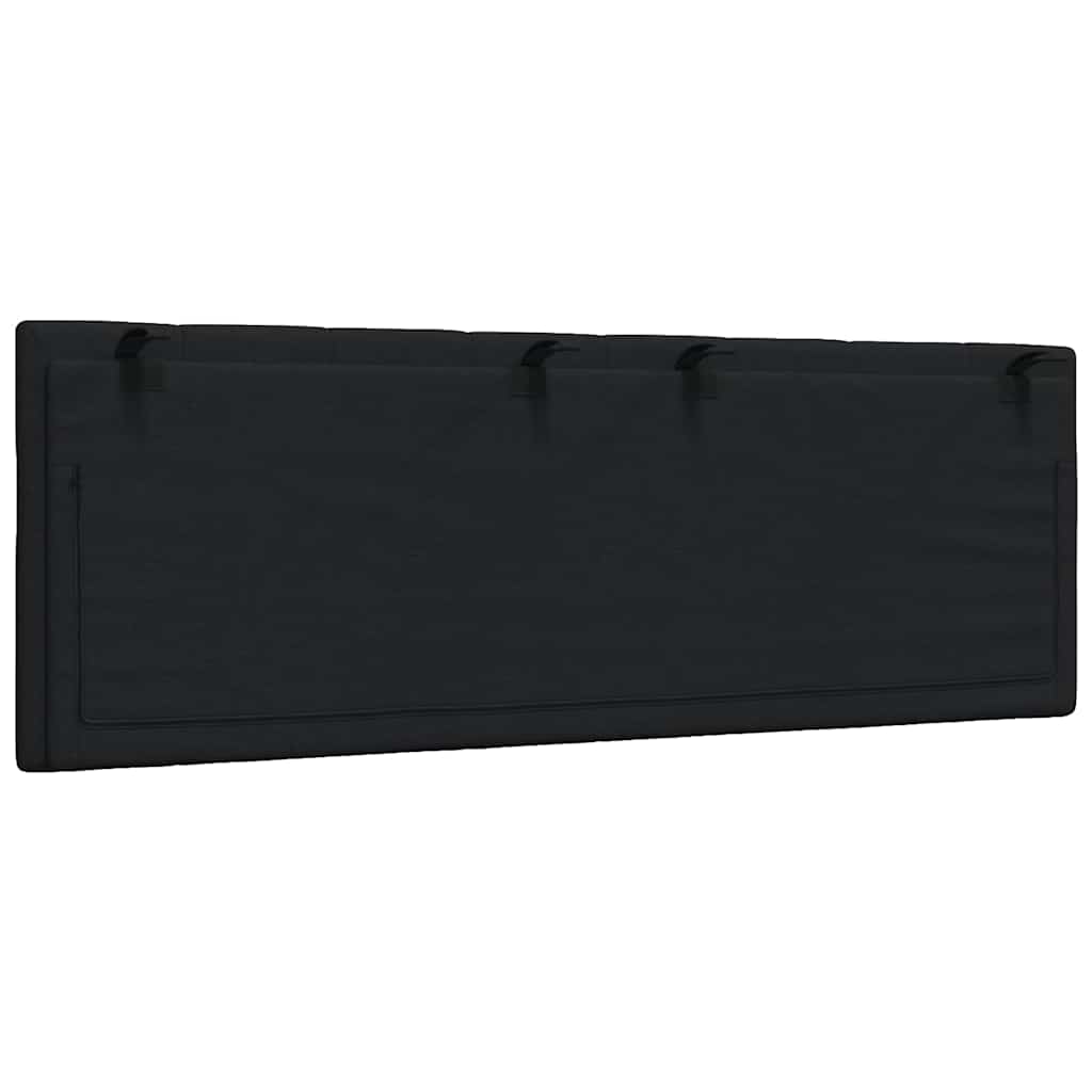 Cuscino Testiera Nero 140 cm in Tessuto - homemem39