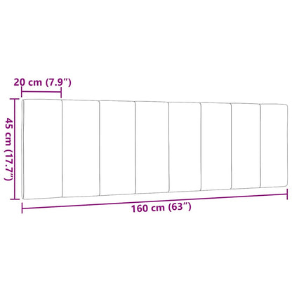 Cuscino Testiera Grigio Chiaro 160 cm in Tessuto - homemem39